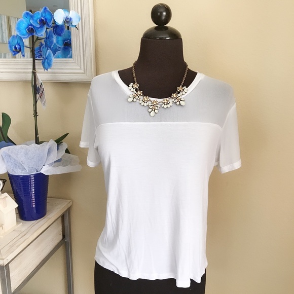 Cotton On White Crop Top - Size M - Picture 1 of 7